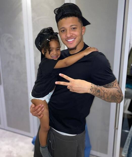 Sean Sancho's son, Jadon Sancho with his rumored daughter.